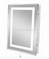 Illuminated bath mirror with picture frame perimeter light band 1