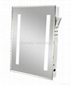 IP44 Rated backlit mirror with one rectangular light strip at each side 1