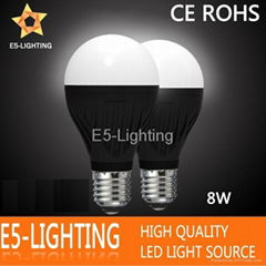 8W LED A19 Light Bulb with E26 base, 85-265V, Warm White