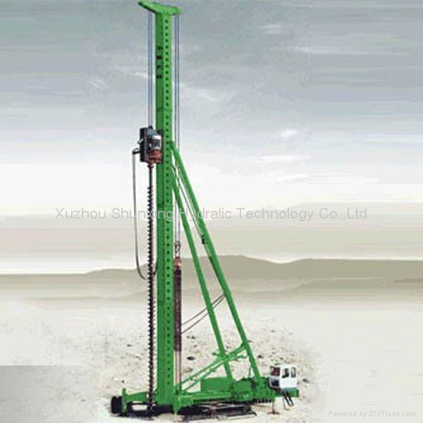 25m telescopic long spiral drilling rig machine