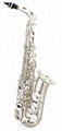 Alto sax,like Selmer 802,silver plated body & keys.