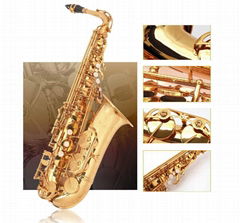 Alto sax,like Selmer 802,gold plated body & keys.