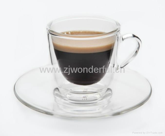 Double wall espresso cup set