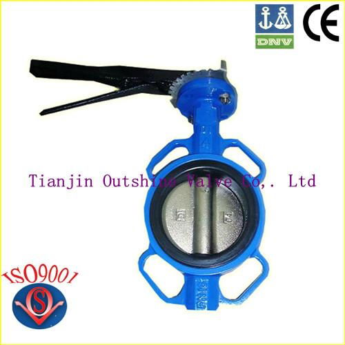 ductile iron wafer type lever butterfly valve