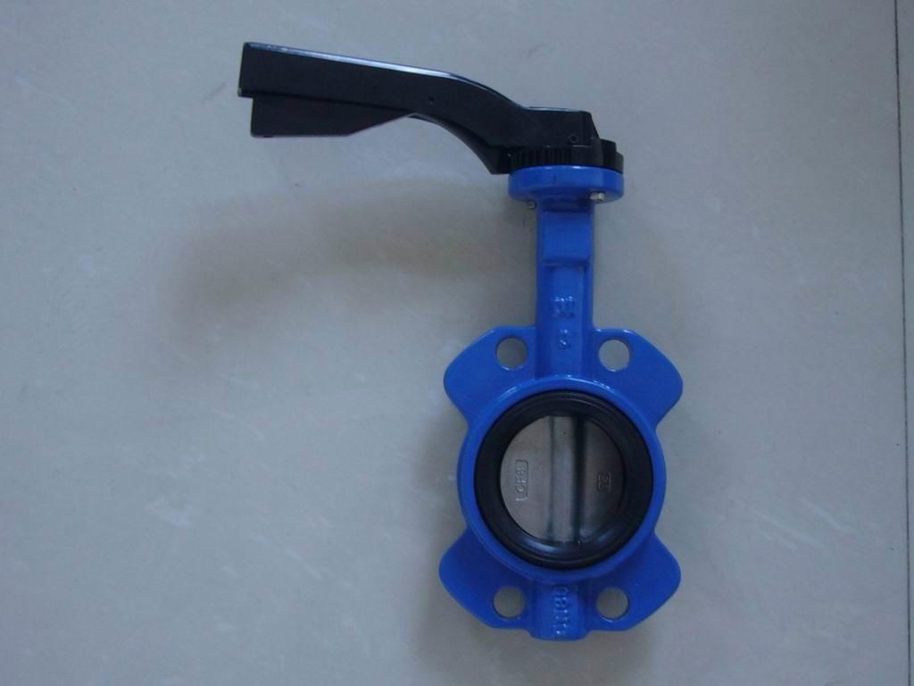 ductile iron wafer type lever butterfly valve 3