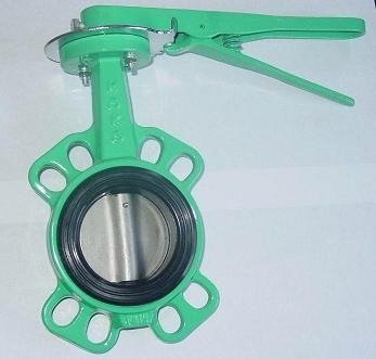 ductile iron wafer type lever butterfly valve 4