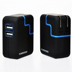 3.1 dual usb travell charger for ipad, sumsung,iphone