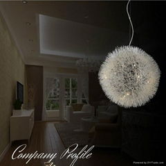 Aluminum ball pendant lamp in lighting 