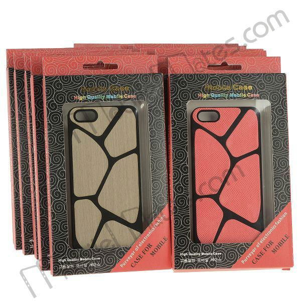 Lizard Cased Leather Coated Hard Cover for iPhone5 4