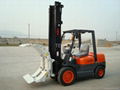 Paper roll clamp forklift