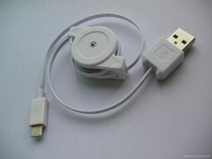 8pin lightning retractable usb for iphone5 cable