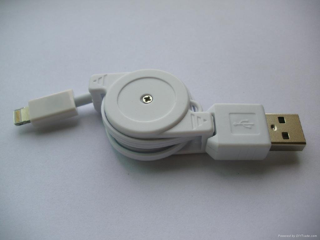 8pin lightning retractable usb for iphone5 cable 3