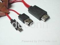 Micro USB 11P TO HDMI Female HDTV Adapter for Samsung Galaxy S3 i9300 2