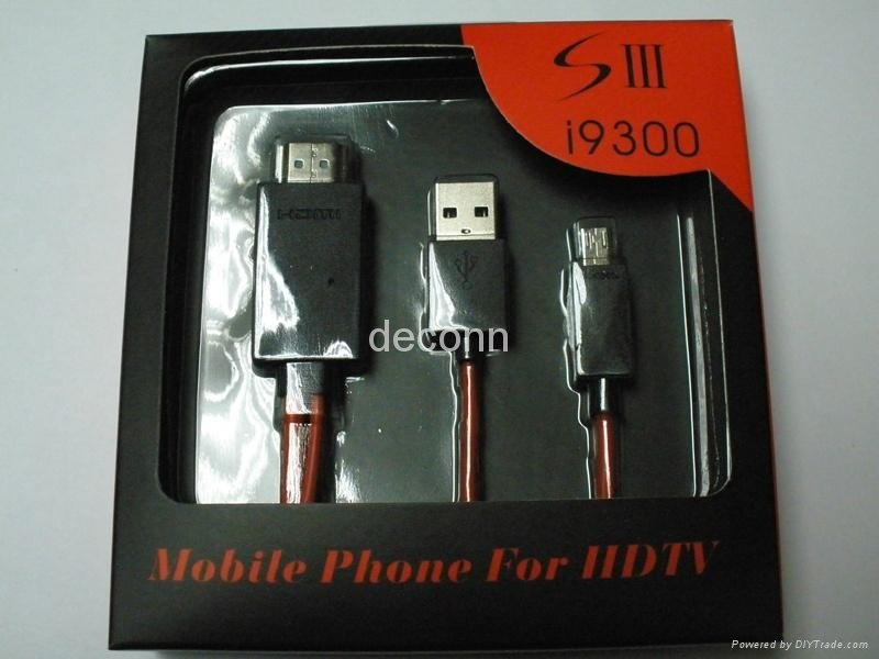 Micro USB 11P TO HDMI Female HDTV Adapter for Samsung Galaxy S3 i9300