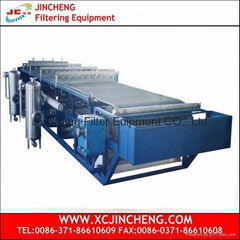 Vacuum belt filter press