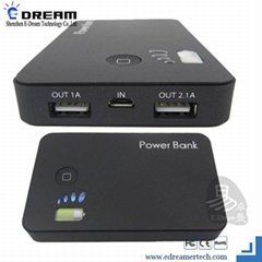 5000mAh power bank charge for mobile, tablet