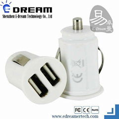 5V/2.1A Dual USB Car Charger for iphone, mobiles