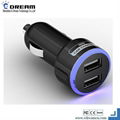 Dual USB Car Charger for mobile, tablet