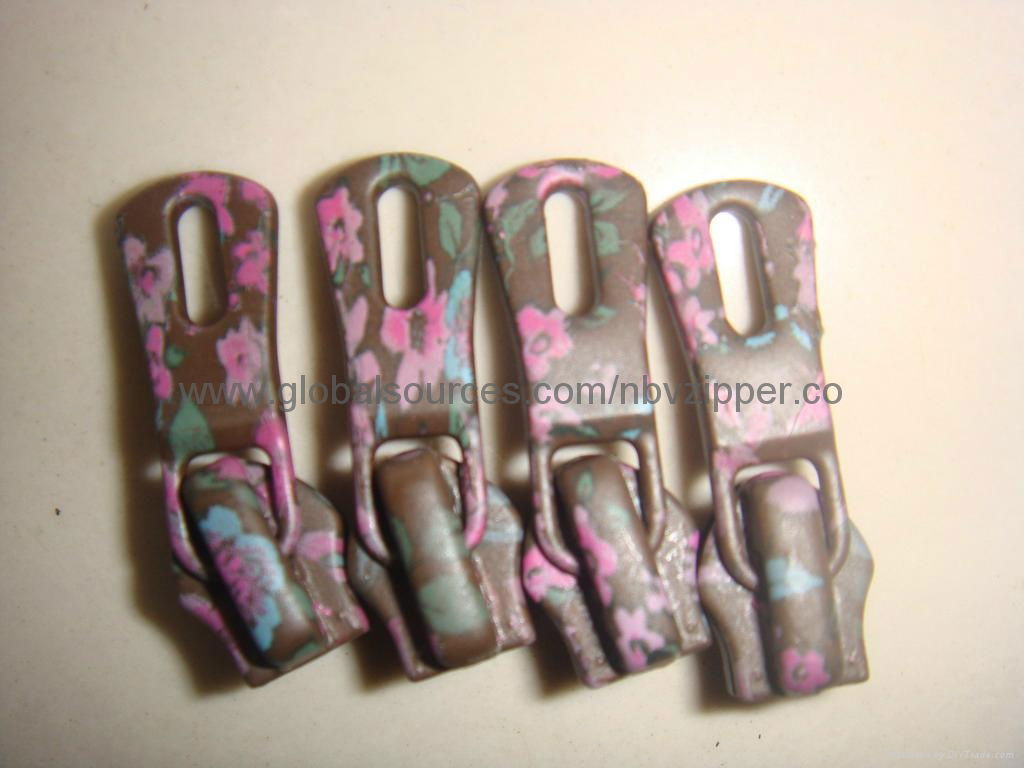  8# Printed Zipper Puller, Made of Alloy