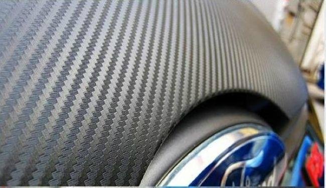Carbon fiber without air free black car sticker 1.52*30m hot sell  5