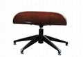 LEATHER CHARLES EAMES STYLE LOUNGE CHAIR AND OTTOMAN 3