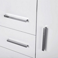 BN WHITE HIGH GLOSS SIDEBOARD CUPBOARD 4 DRAWERS 2 DOORS CABINET GLASS TABLE TOP 3