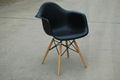 BLACK EAMES STYLE EIFFEL DAW LOUNGE DINING CHAIRS ARMCHAIR 