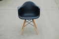 BLACK EAMES STYLE EIFFEL DAW LOUNGE DINING CHAIRS ARMCHAIR  2