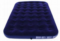 Double Inflatable Air Bed Flocked Mattress Camping