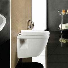 WALL HUNG TOILET WC SOFT CLOSE SEAT PAN CONCEALED FRAME TOILET