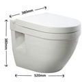 WALL HUNG TOILET WC SOFT CLOSE SEAT PAN CONCEALED FRAME TOILET 5