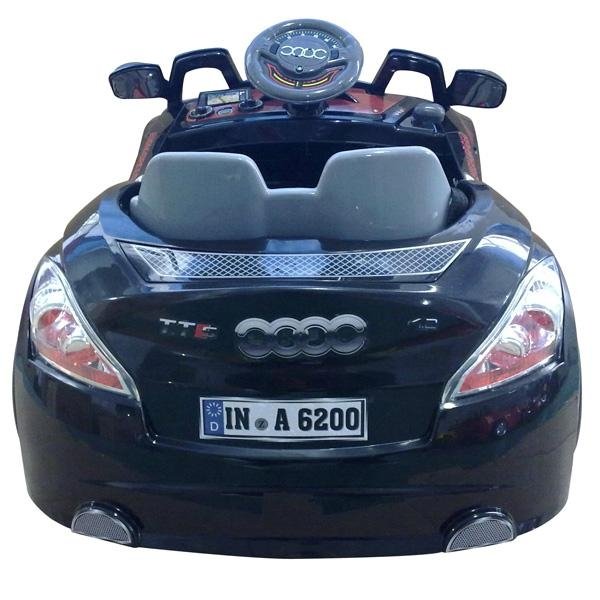 KIDS RIDE ON ELECTRIC CARS BLACK AUDI CHILDREN TOY 6V BATTERY REMOTE CONTROL 3