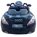 KIDS RIDE ON ELECTRIC CARS BLACK AUDI CHILDREN TOY 6V BATTERY REMOTE CONTROL 3