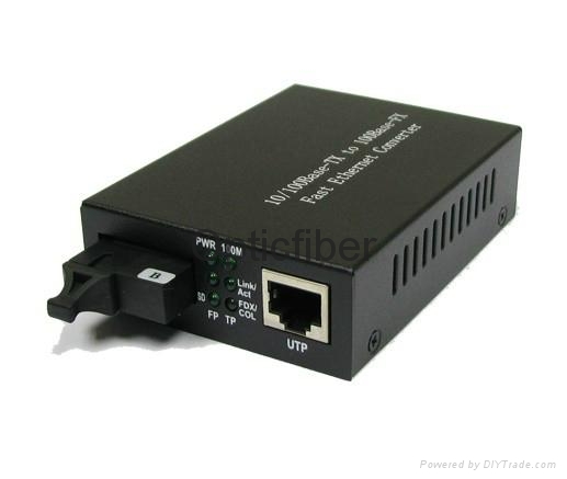 10/100m Single-Mode Single Fiber Wdm UTP Ethernet Media Converter 1