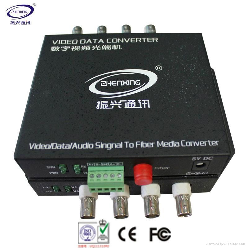 4 Channel Optical Fiber Video Converter