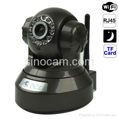 H.264 Wireless P/T Dome IP Camera, Support 2 Way Audio, WIFI and Motion Detectio