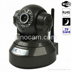 H.264 Wireless P/T Dome IP Camera, Support 2 Way Audio, WIFI and Motion Detectio