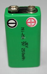 ni-mh   250 mah  9V  rechargeable  battery