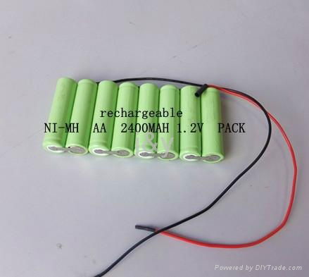 ni-mh   AA 600--2400mah 1.2V  rechargeable  battery  4