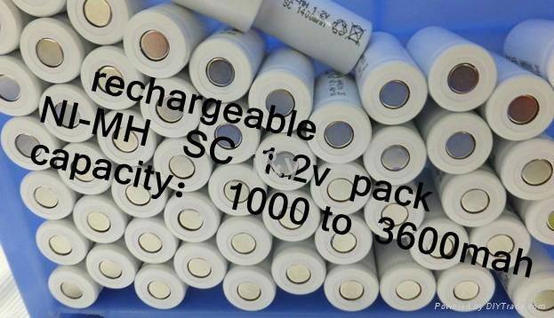 ni-mh   SC3500mah  rechargeable  battery  5