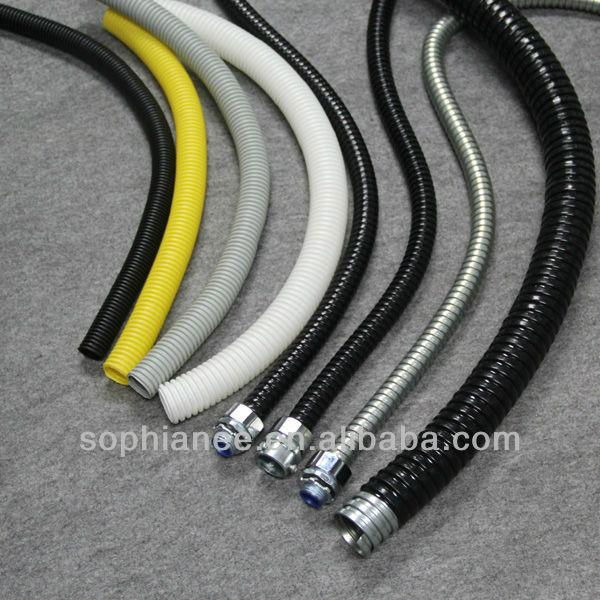 PP/PE/PA/PVC Black Corrugated Flexible Pipe, hose