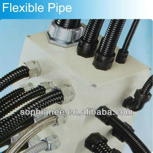 PP/PE/PA/PVC Black Corrugated Flexible Pipe, hose 2