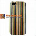 Iphone 5  carbonized bamboo with white bamboo wooden case