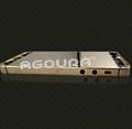 Iphone5S Mirror Art Gold Housing With Transparent Diamond 4