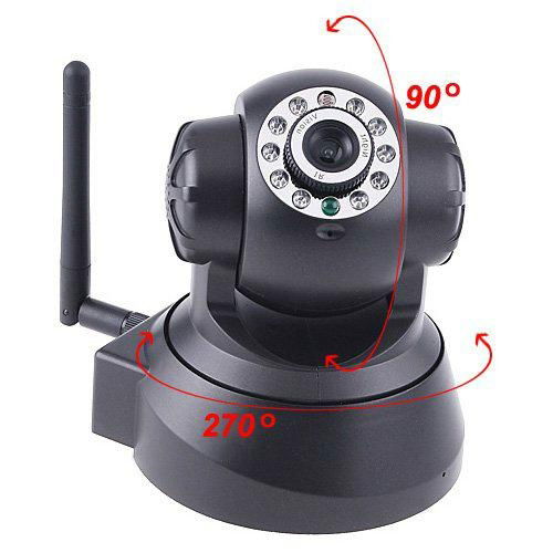 Wireless IP Camera M-JPEG WIFI Pan/Tilt 2-way Audio IR 20m Black 2