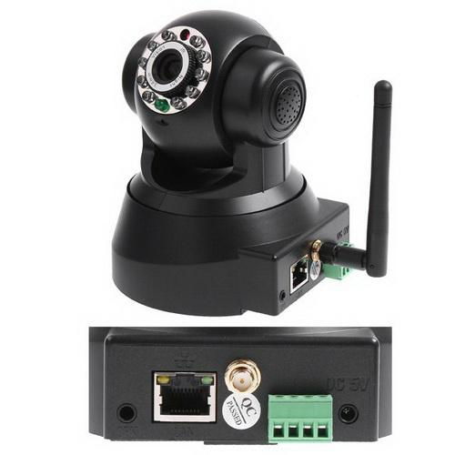 Wireless IP Camera M-JPEG WIFI Pan/Tilt 2-way Audio IR 20m Black 3