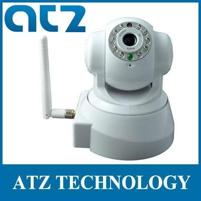 Wireless IP Camera M-JPEG WIFI Pan/Tilt 2-way Audio IR 20m White 