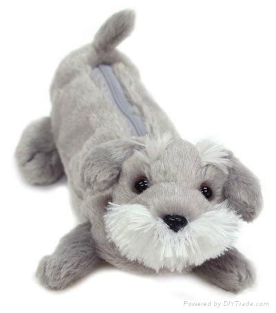 plush pencil animal dog pencial case  5