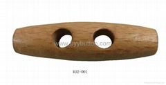 Wooden toggle buttons for clothing