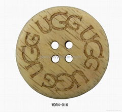 Engraved wooden button